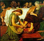 Ford Madox Brown Jesus washing Peter's feet at the Last Supper painting